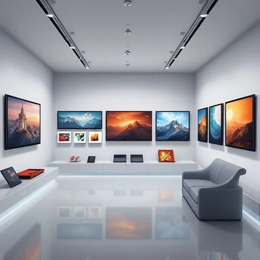 Futuristic utopian cityscape digital art